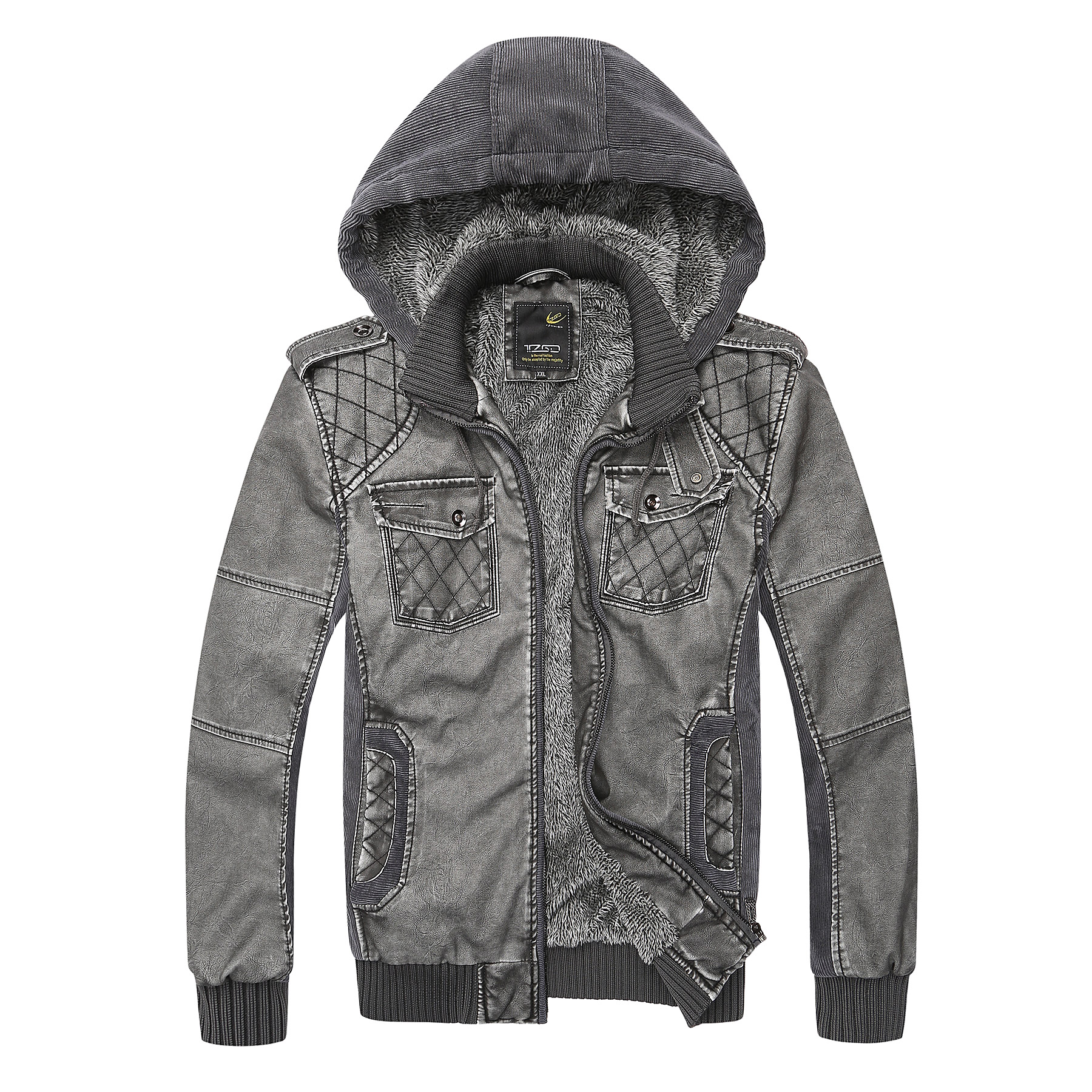 man pu jacket 9602 grey